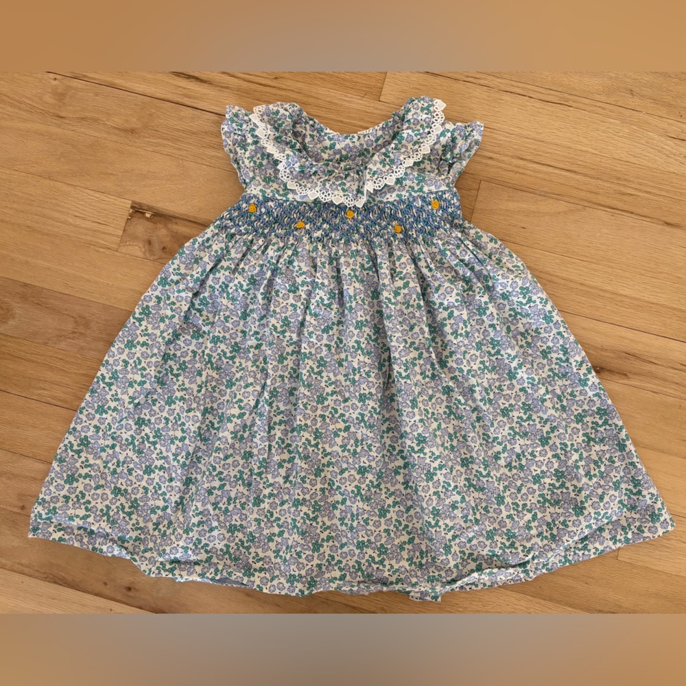 Floral Smocked Toddler Dress